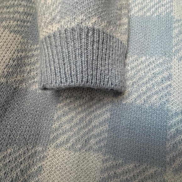 H&M Light Blue Gingham Knitted Sweater Dress Size XXL - Picture 3 of 4